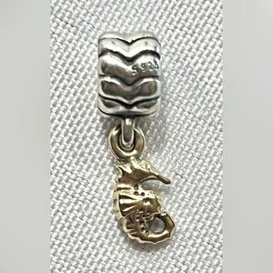 Pandora Silver and Gold Seahorse Charm